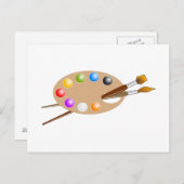 Artist Palette Briefkaart (Voorkant / Achterkant)