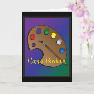 Artist Palette Théance Birthday Card Kaart