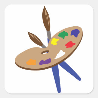 ARTIST PALLET VIERKANTE STICKER