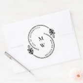 Artist Seal of Authenticity Monogram Ronde Sticker (Envelop)