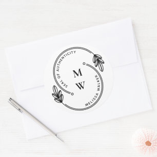 Artist Seal of Authenticity Monogram Ronde Sticker