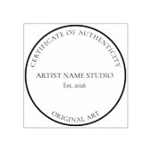 Artist Studio Certificate of Authenticity Stamp Rubberstempel (Afrduk)