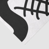 Artist Zwart Wit Grote Abstracte Wave Textuur Tissuepapier (Detail)