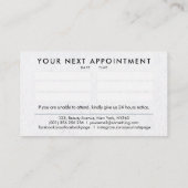 Artiste à ongles - Carte de visite d'aquarelle (Dos)