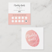 Artiste à ongles Cartes de visite, Cartes de fidél (Devant / Derrière)