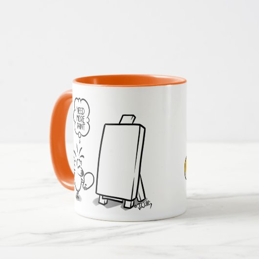 ARTISTE AND CAT Mug par Jeff Willis Art (Devant gauche)