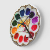 Artiste Aquarelle Palette Horloge Quels Oeufs Déva (Angle)