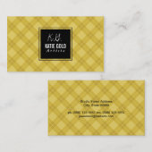 Artiste | Argyle Yellow Visitekaartje (Voorkant / Achterkant)