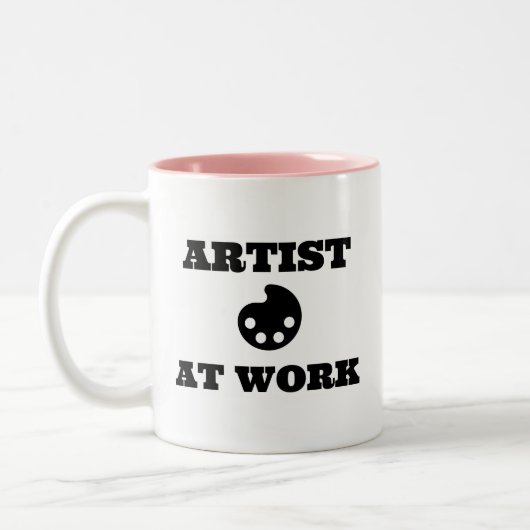 Artiste Au Travail Mug Deux Tons (Gauche)