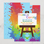 Artiste Carte de remerciements (Devant / Derrière)