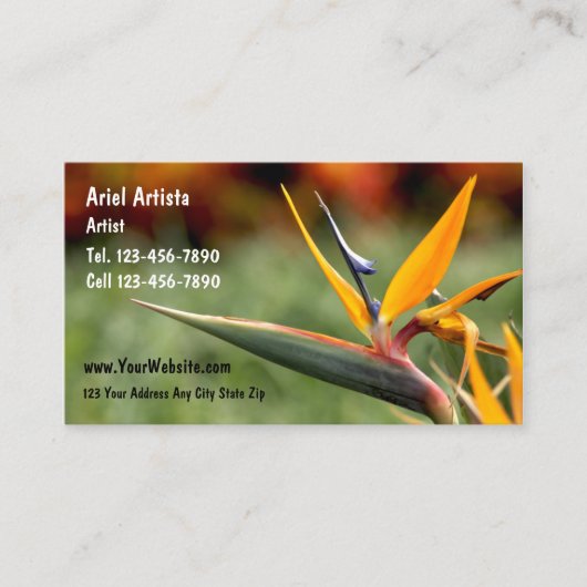 Artiste Carte de visite (Devant)