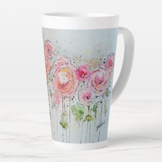 Artiste de ferme Blossom Latte Mug (Angle droit)