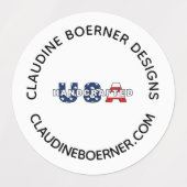 Artiste de l'artisanat Étiquette étanche avec USA (Design 2)