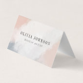 Artiste de maquillage Cartes de visite Crème rose  (Dos)