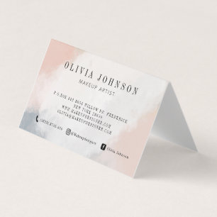 Artiste de maquillage Cartes de visite Crème rose