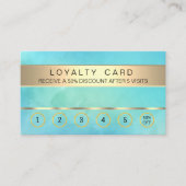 Artiste de maquillage de la carte de fidélité bleu (Devant)