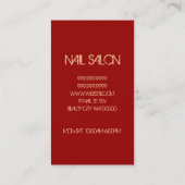 Artiste de maquillage du salon-ongles de la carte  (Dos)