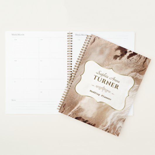 Artiste de maquillage élégant en marbre doré (Devant avec enveloppe)