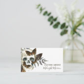 Artiste de tatouage crâne Carte de visite de code (Debout devant)