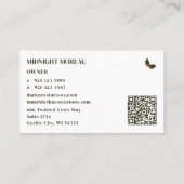 Artiste de tatouage crâne Carte de visite de code (Dos)