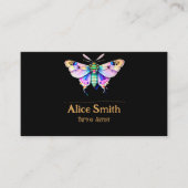 Artiste de tatouage, Moth, Pastel, Carte de visite (Devant)