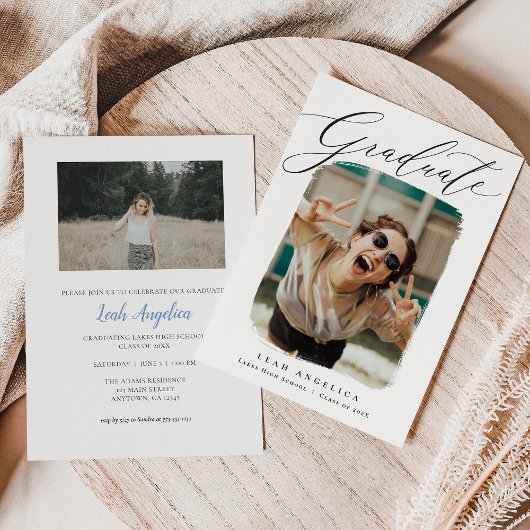 Artiste encadrée Photo Graduation Invitation