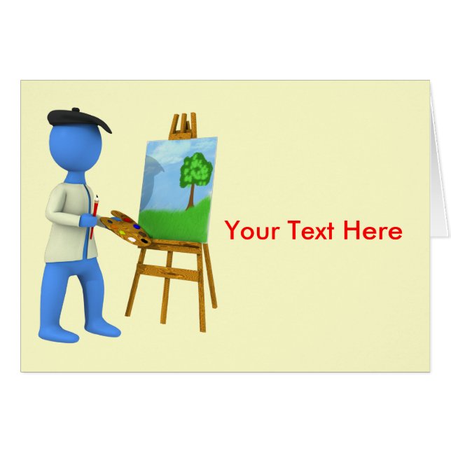 Artiste et chevalet (Devant horizontal)