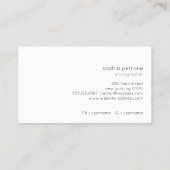 Artiste et photographe professionnel Carte photo (Dos)