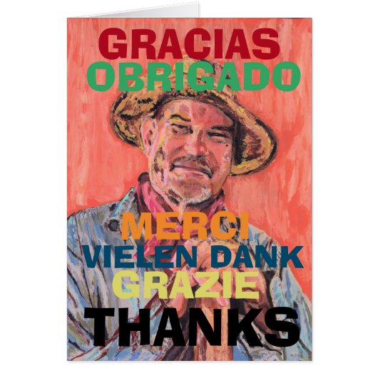 Artiste, Gratitude en plusieurs langues, modifier  (Devant)