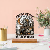 Artiste Halloween Sorcière Gravure Vintage Art Tee (Mariage)