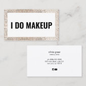 Artiste maquillage Carte de visite glam tendance (Devant / Derrière)