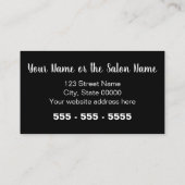 Artiste maquillage Carte de visite noir (Dos)