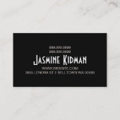 Artiste maquillage, Cosmetologie, Carte de visite  (Dos)