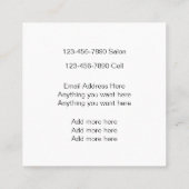 Artiste maquillage de beauté Carte de visite (Dos)