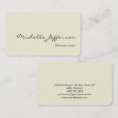 Artiste maquillage en angle rond Carte de visite b (Devant / Derrière)