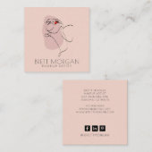 Artiste maquillage femme moderne Carte de visite C (Devant / Derrière)