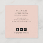 Artiste maquillage femme moderne Carte de visite C (Dos)