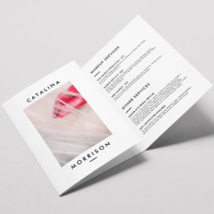 Artiste maquillage minimaliste Brochure salon Lèvr