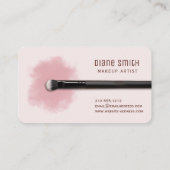 Artiste maquillage moderne Carte de visite avec pi (Dos)