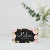 Artiste maquillage Moderne Floral Carte de visite  (Debout devant)