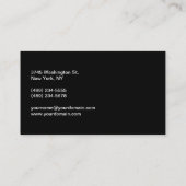 Artiste maquillage noir et blanc Carte de visite c (Dos)