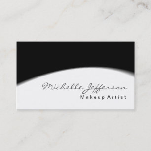 Artiste maquillage noir gris Motif Carte de visite