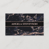 Artiste maquillage Rose or marbre Carte de visite (Devant)