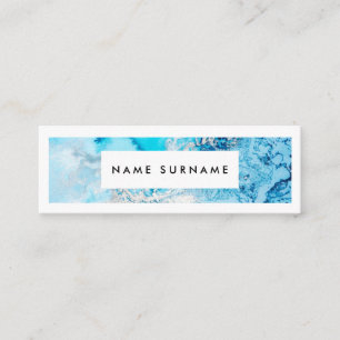 Artiste marbre Aqua Aquarelle Mini Carte de visite