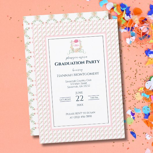 Artiste Monogramme Graduation Party Invitation