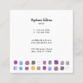 Artiste peintre Carte de visite (Dos)