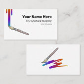 Artiste peintre Carte de visite (Devant / Derrière)