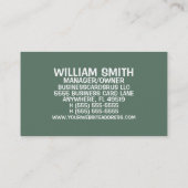 Artiste poterie Carte de visite antique (Dos)