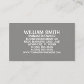 Artiste poterie Carte de visite antique (Dos)