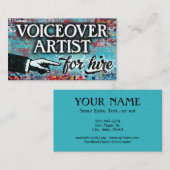 Artiste Voicover Pour Location Cartes de visite -  (Devant / Derrière)